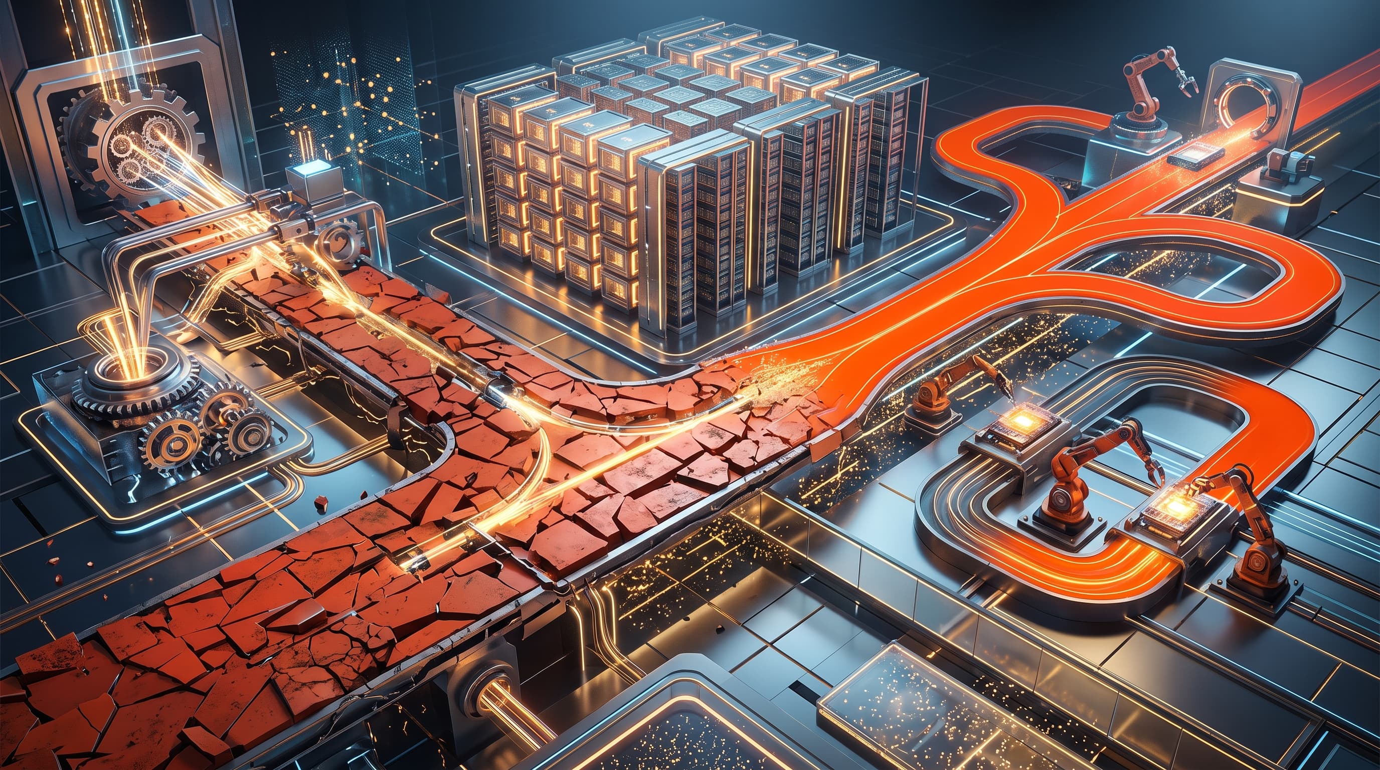 A disrupted supplier operations path mending into a smooth recovery flow
